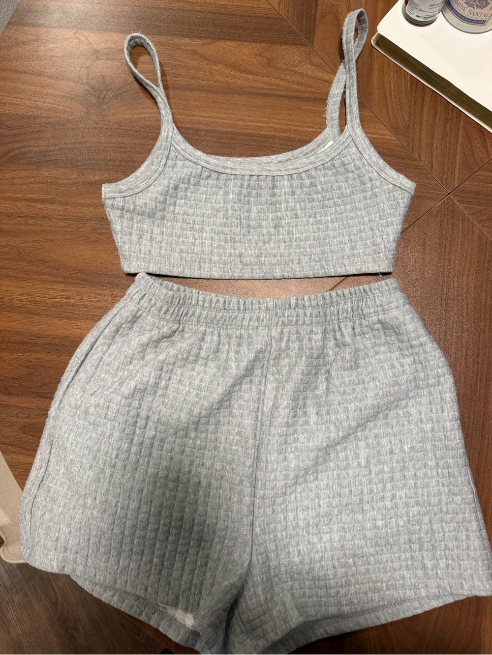Princess Polly Light Gray Ribbed Lounge Set